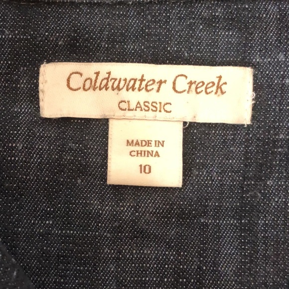 Coldwater Creek Classic Denim Women’s Pin Tuck Stud Pockets Jacket - Picture 3 of 10